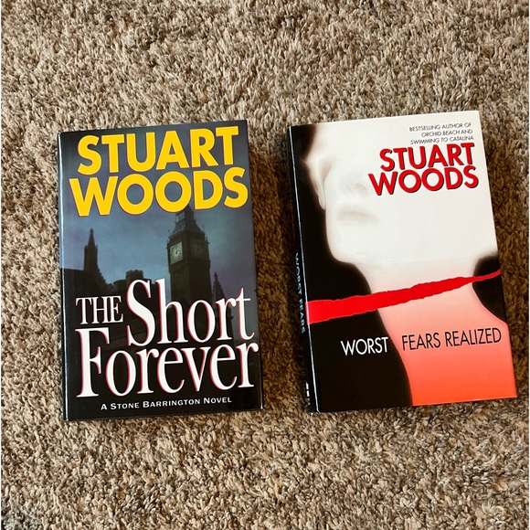 EUC 2PK STUART WOODS “THE SHORT FOREVER” and “WORST FEARS REALIZED” - Picture 1 of 2